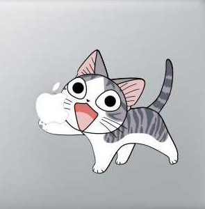 cute cat mac decal