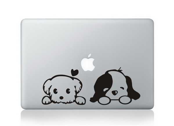 Dog macbook decals