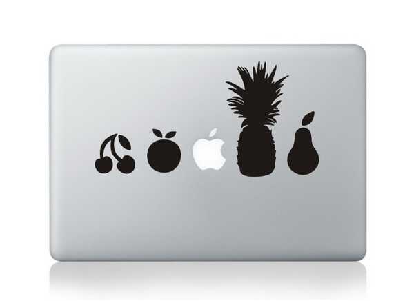 fruit macbook decals