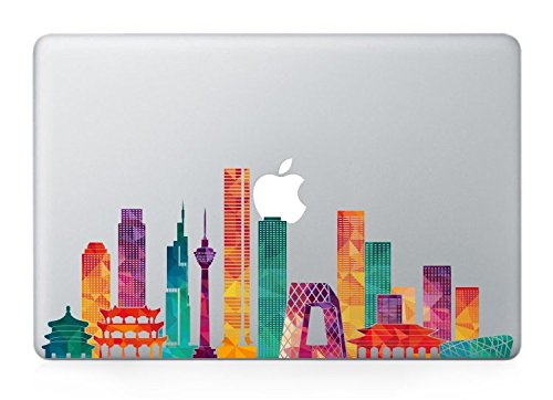 Beijing skyline macbook decals