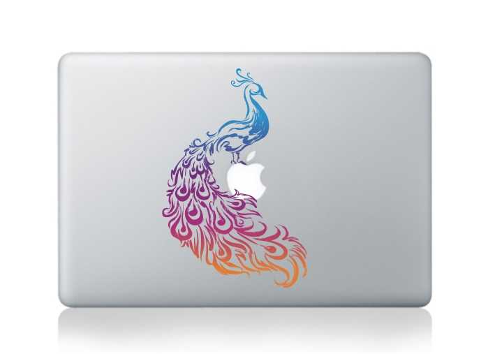 peafowl macbook decals