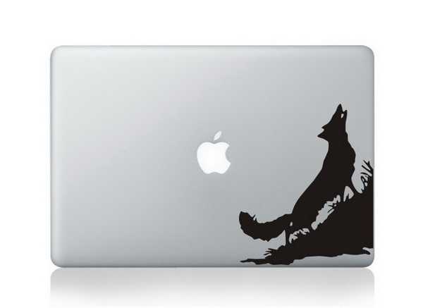 wolf macbook decals