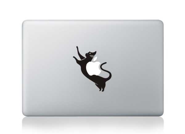 Balck cat macbook decals