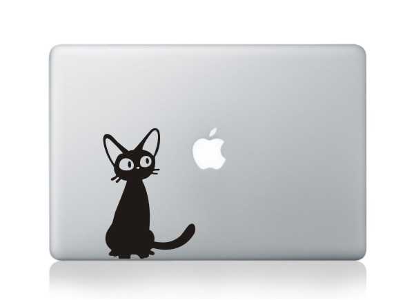 black cat macbook decals