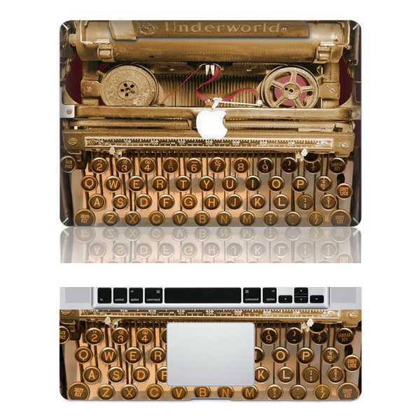 typewriter macbook skin decal