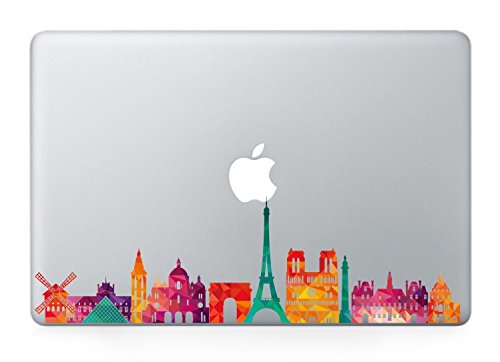 Paris skyline macbook decals